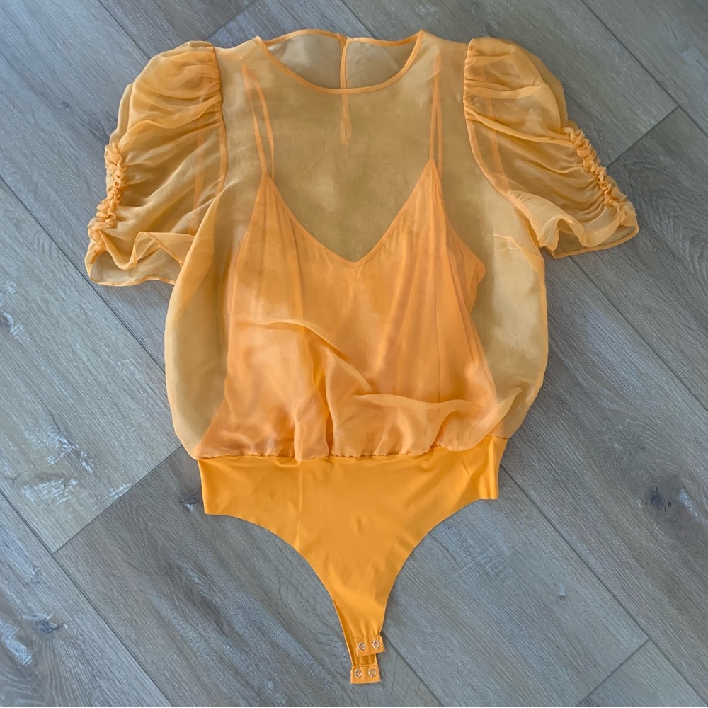 Cami NYC orange bodysuit
